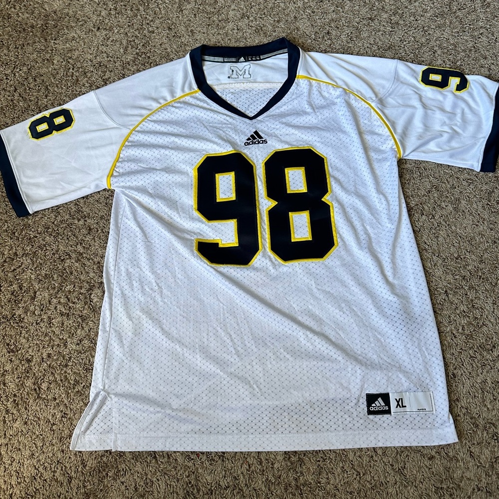 Adidas Authentic NCAA  Jersey Michigan Wolverines #98 White Size XL P24